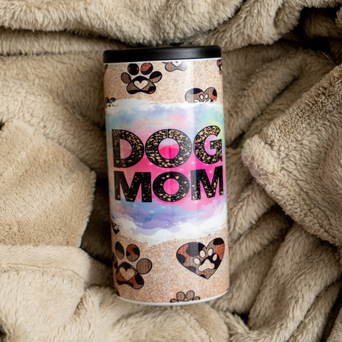 Sublimated douzie from MakerFlo that says "Dog Mom"