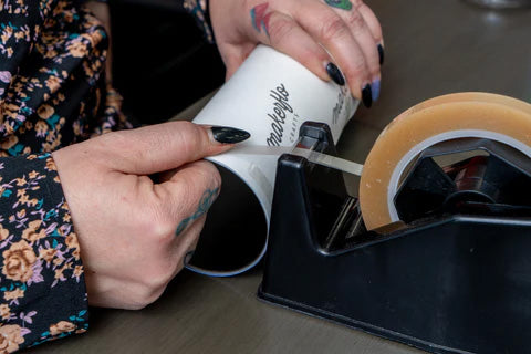 taping the sublimation tumbler