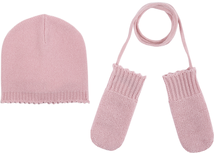 baby girl hat and mittens set