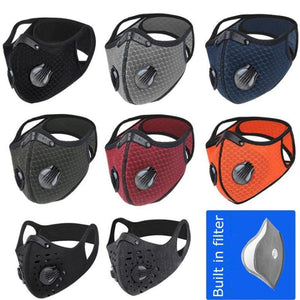 Cycling Face Cover Activated Reusable Carbon Filter Windproof Dust-Proof Outdoor Sports Bibs