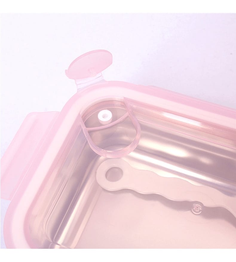 Portable Stainless Steel Lunch Box Double Layer Cartoon Food Container Microwave Bento for Kids Children Picnic School