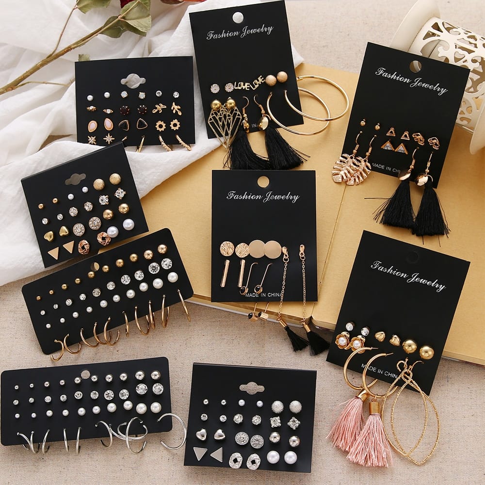 Earrings Set Pearl For Women Bohemian Fashion Jewelry