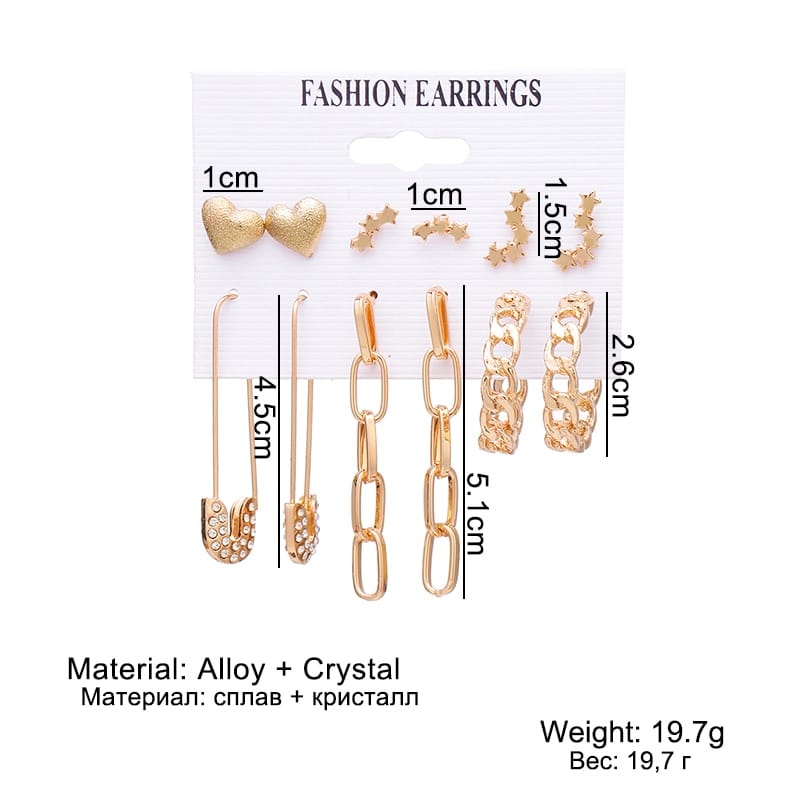 Earrings Set Pearl For Women Bohemian Fashion Jewelry