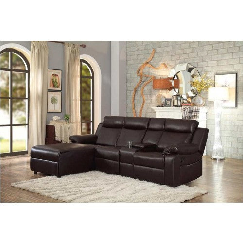 Brown Reclining Sectional