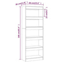 Book Cabinet/Room Divider Smoked Oak - Mattress Clearance USA