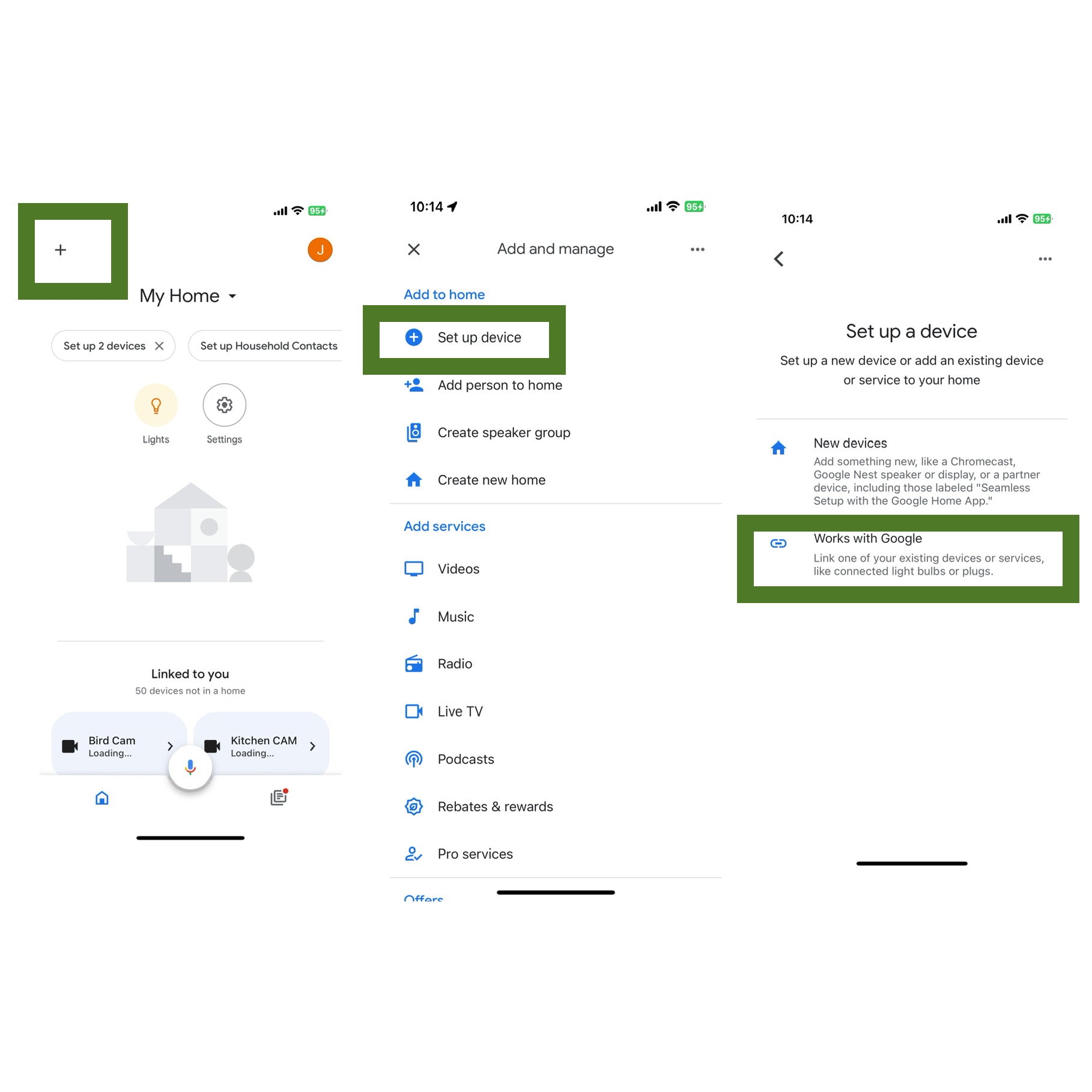 Connect devices connected to other services (Google Home, Alexa) to the  SmartThings App