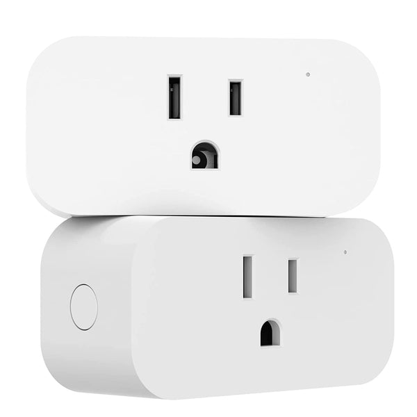 iHome Smart Plug Works with Alexa and Google Home, App Control, 10 Amps -  (2 Pack) White 