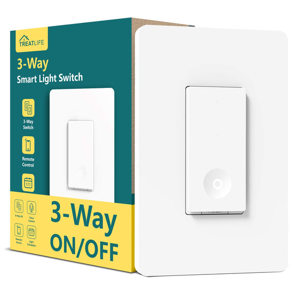Treatlife 3 Way Smart Switch - Neutral Wire Required, 1 Pack SS01-1P