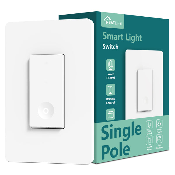 Treatlife Smart Light Switch,Neutral Wire Needed, 1 Pack SS01S-1P