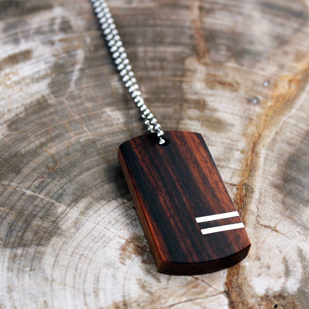 wooden dog tags