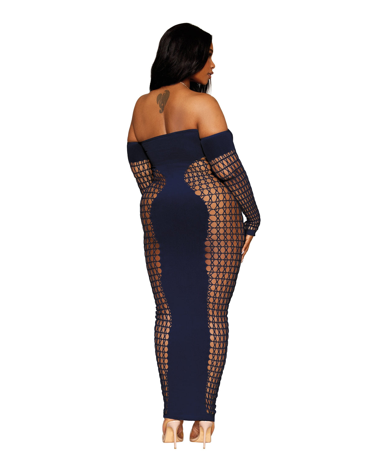 Dreamgirl Fishnet Bodystocking with Knitted Teddy - 0326, Color