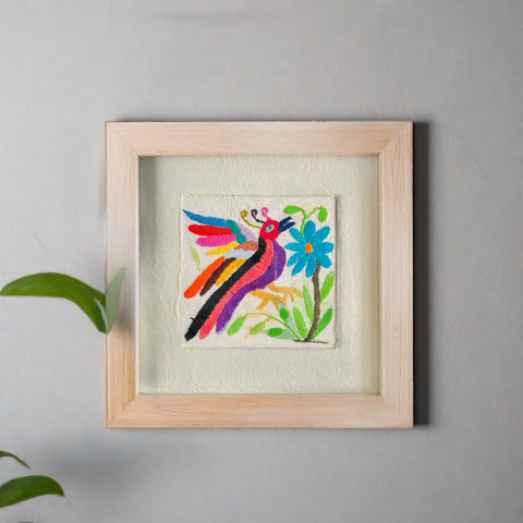 otomi embroidered wall piece