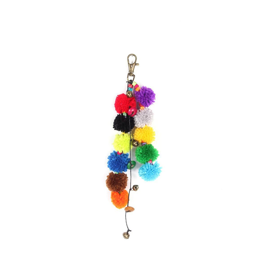 Hearts Pom Pom Zipper Pull Multicolor Tassel (Assorted) - Thailand – Lumily