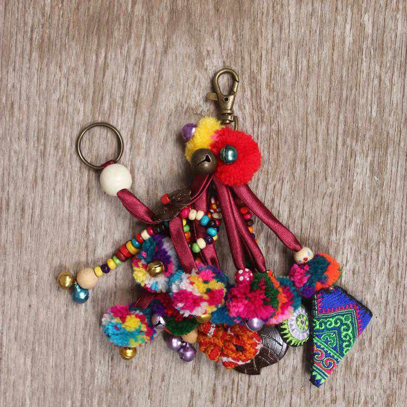 Hearts Pom Pom Zipper Pull Multicolor Tassel (Assorted) - Thailand – Lumily