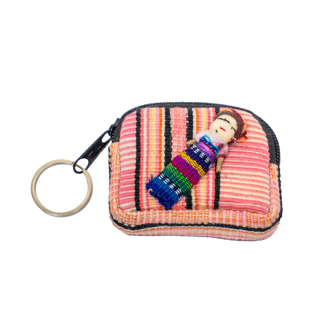 Woven Worry Doll Multicolor Pouch - Guatemala