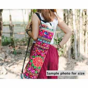 Colourful Yoga Mat Bag Handmade with Hmong Fabrics