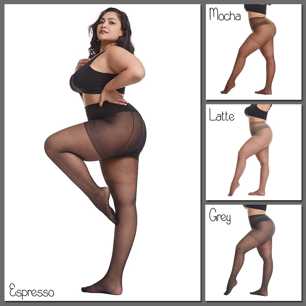 Medium-Large-Plus Size Satin Glossy Opaque Ultra-Stretchy