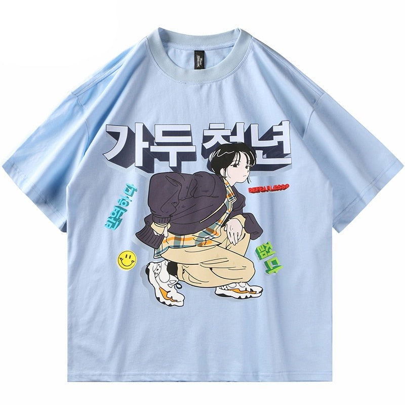 Button Up Shirt Streetwear Graphic Tees Oversized Graphic Tee