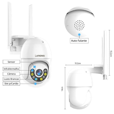 Camera de segurança wifi lenovo ja-f10r-u