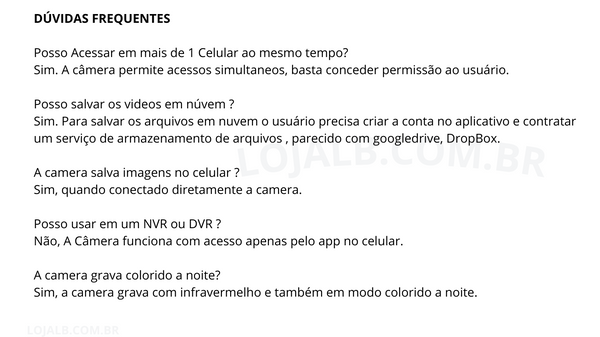 Camera de segurança wifi