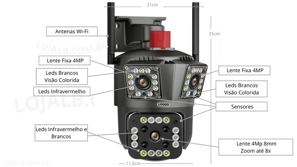 câmera de segurança wi-fi l9000