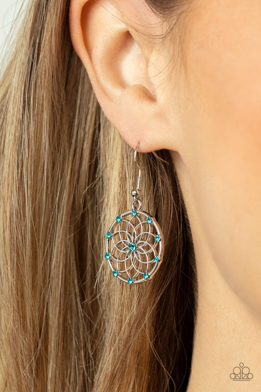 Enchanted Effervescence - Blue Iridescent Earrings - Paparazzi Jewelry –  Bejeweled Accessories By Kristie