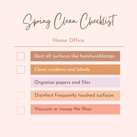 images of spring cleaning home office printable checklist-inselife.com
