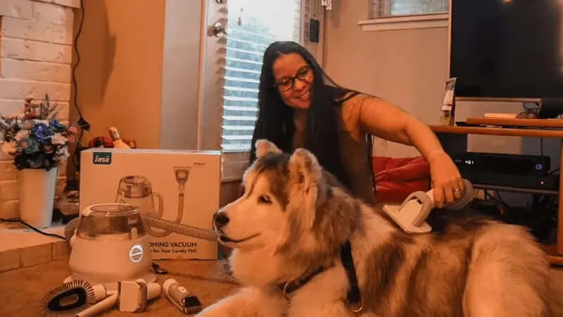 in home dog grooming with inse P20 pro