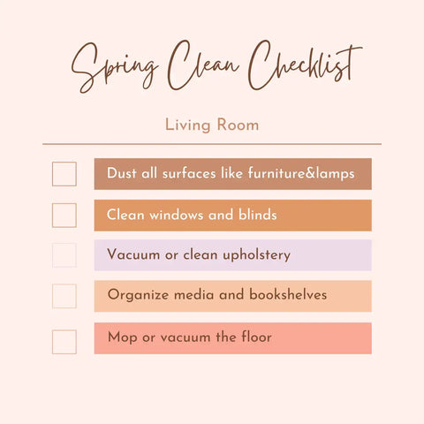 images of spring cleaning living room printable checklist-inselife.com