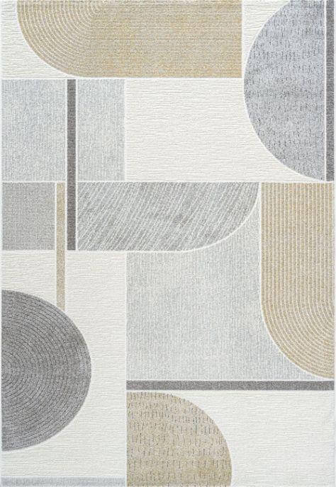 Beige Grijs Vloerkleed Modern Ditella 4351, 135x200