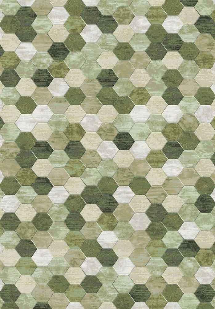 Groen Vloerkleed Modern Fregata 5749, 240 rond