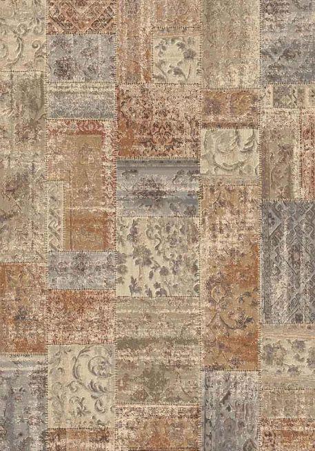 Patchwork Vintage Vloerkleed Lichtbruin Cavdos 5249, 200x290