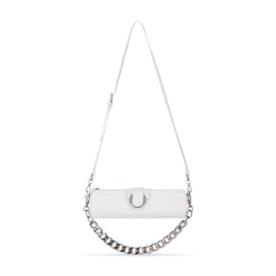 Mini Barrel Bag- White - PRIVATE POLICY