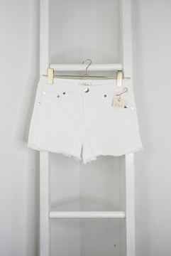 White Denim Shorts