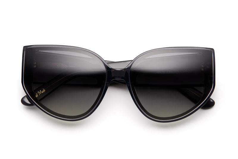Charbon acetate sunglasses with dark grey gradient lenses  #1