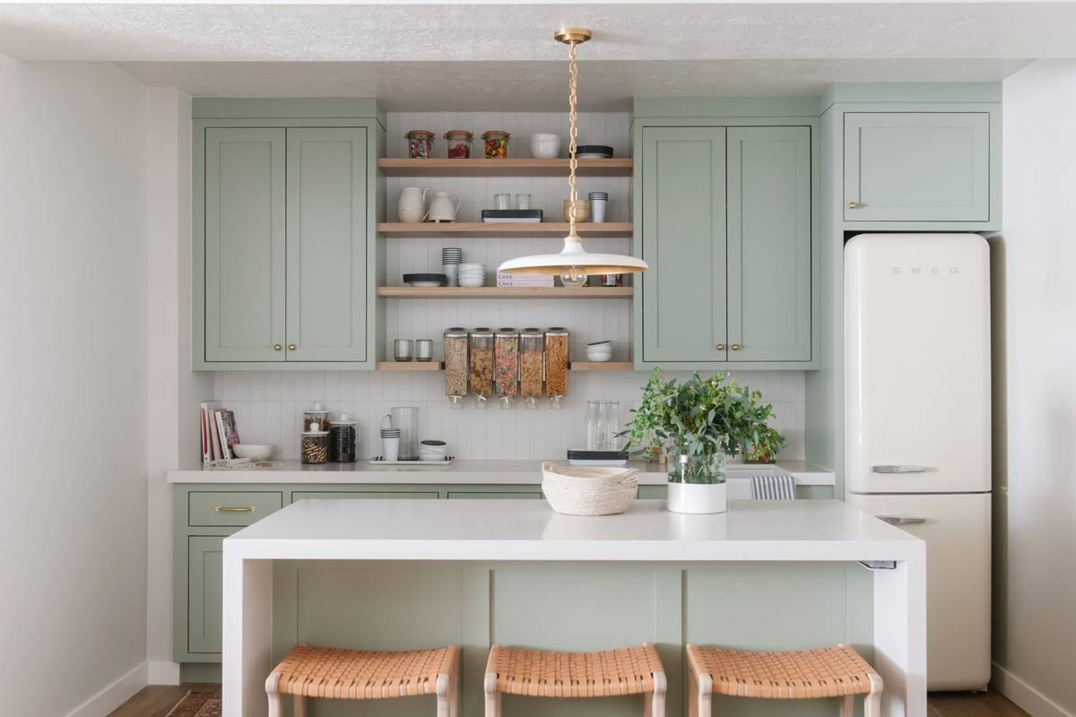 green cabinet design