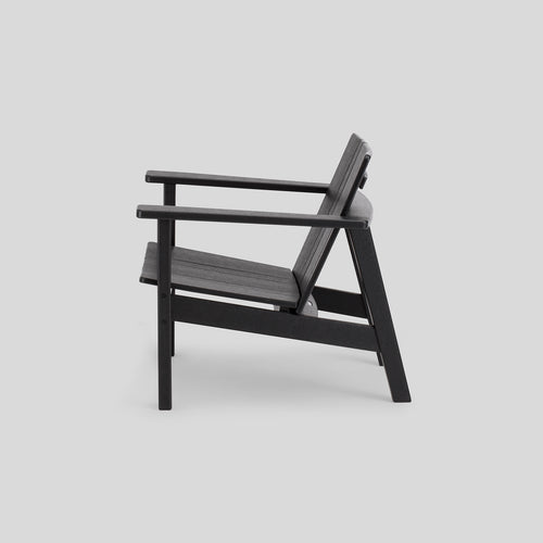 A studio photo of Low Chair - Polywood Polywood Black / Chair Only