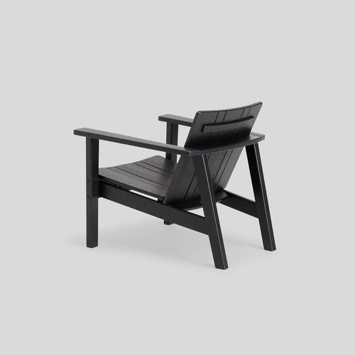 A studio photo of Low Chair - Polywood Polywood Black / Chair Only