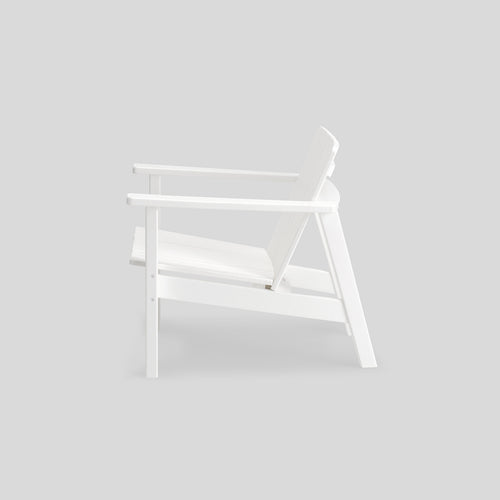A studio photo of Low Chair - Polywood Polywood White / Chair Only