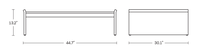 A product dimensions graphic