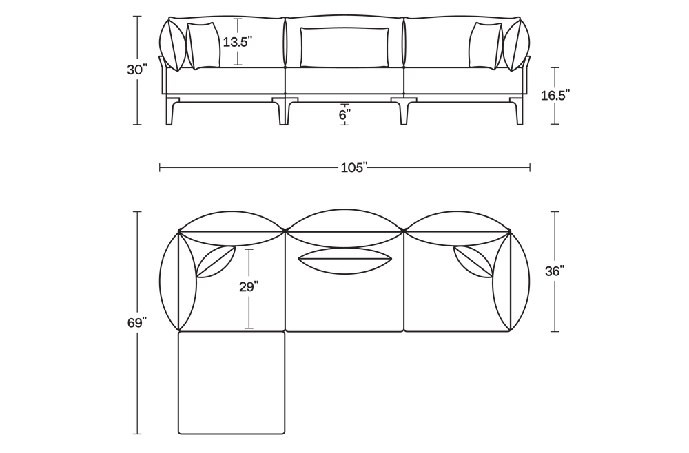 A product dimensions graphic