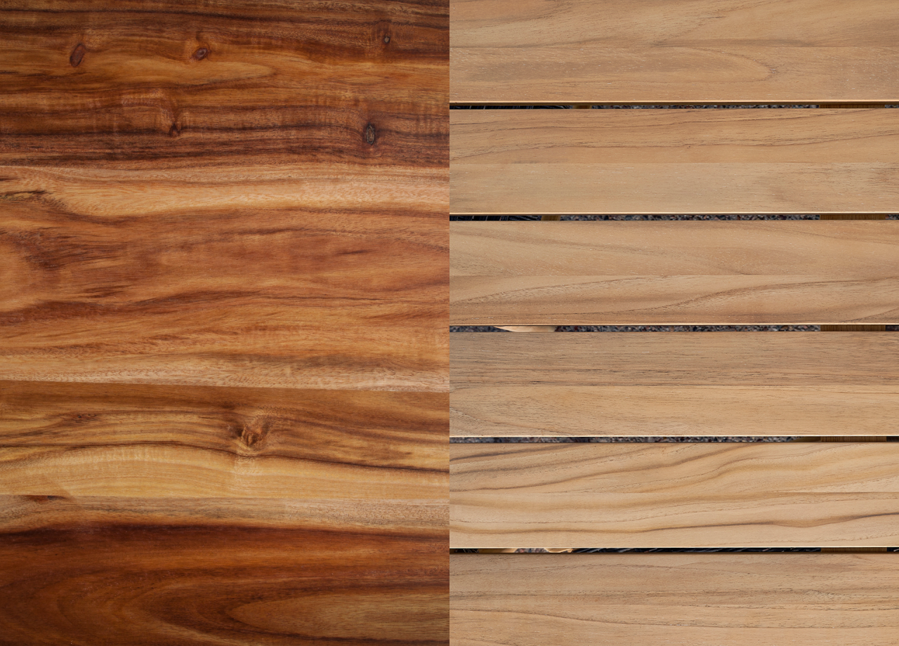 acacia and teak comparison