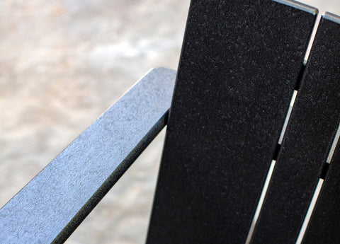 Closeup of HDPE outdoor chair