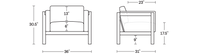 A product dimensions graphic