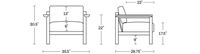 A product dimensions graphic