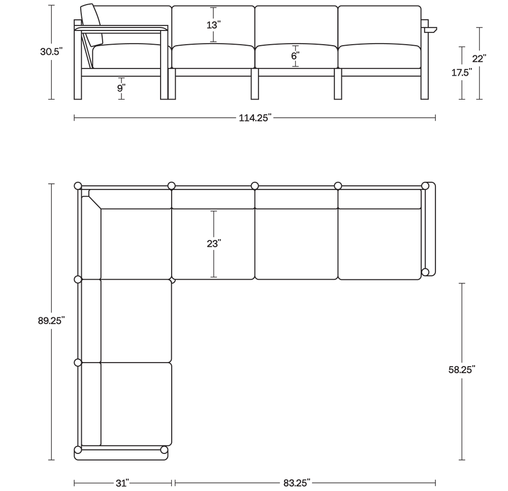 A product dimensions graphic