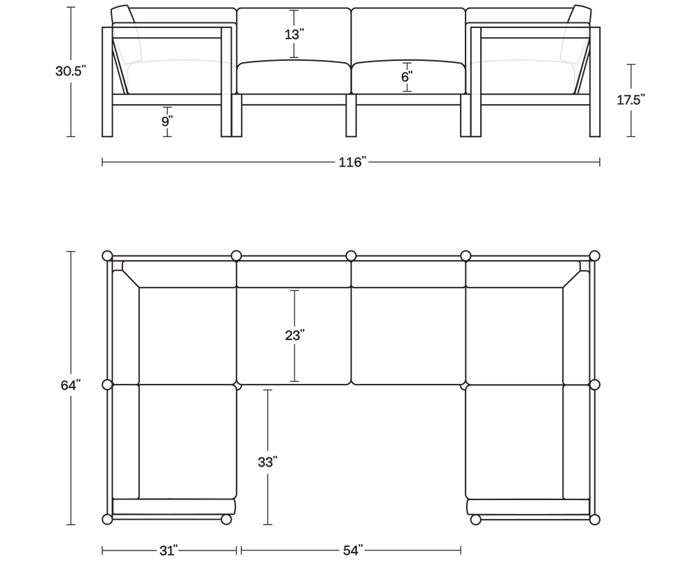 A product dimensions graphic