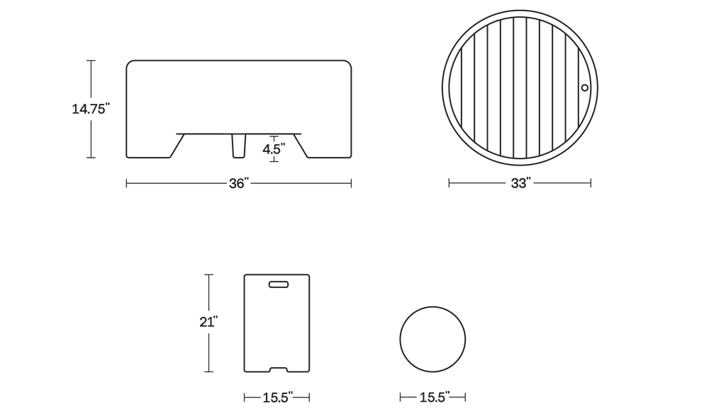 A product dimensions graphic