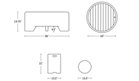 A product dimensions graphic