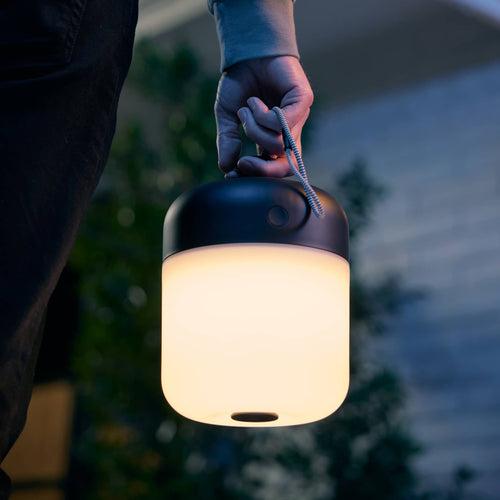 A studio photo of Acorn Lantern Black